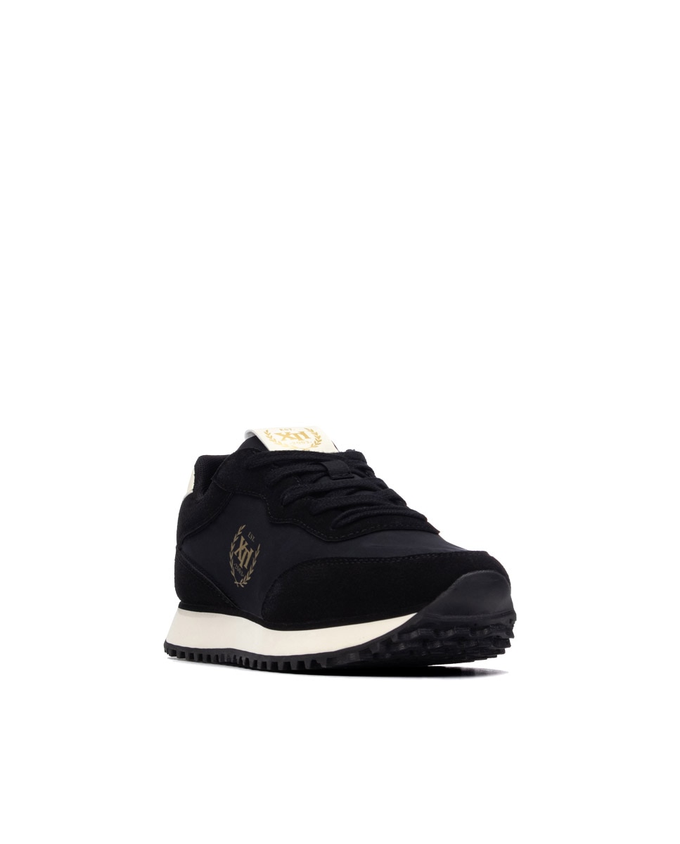 Zapatilla de mujer con cordones - Xti - Negro Negro-3