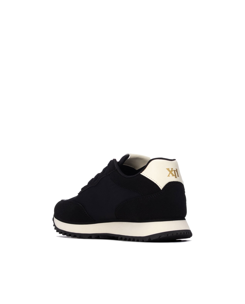 Zapatilla de mujer con cordones - Xti - Negro Negro-2