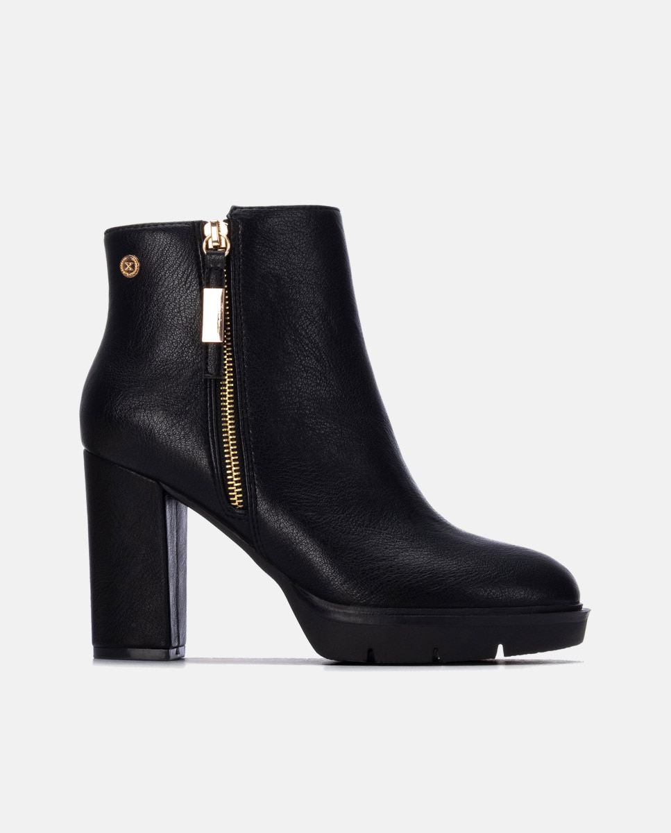 Botines de mujer con cremallera - Xti - Negro Negro-1