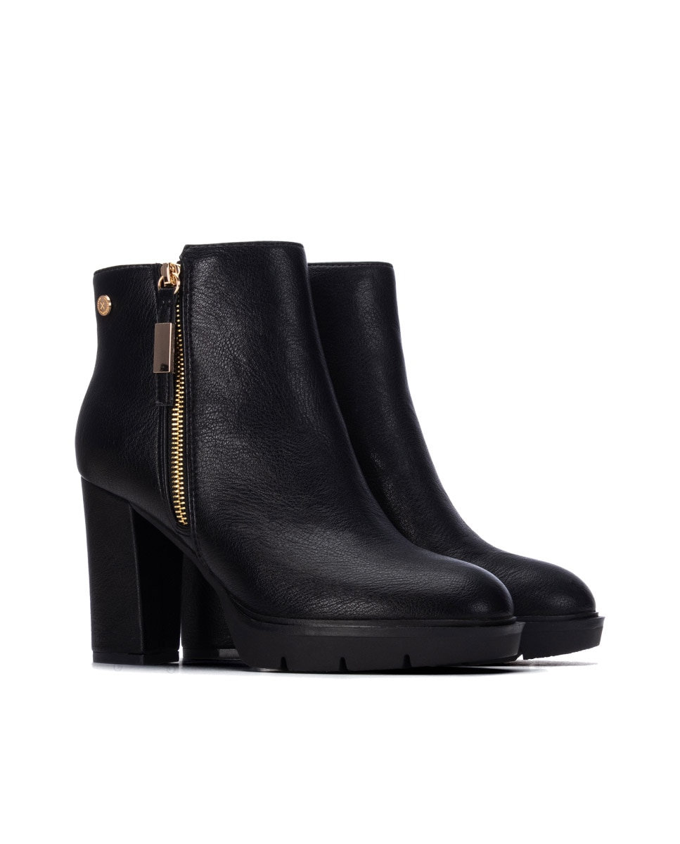 Botines de mujer con cremallera - Xti - Negro Negro-4