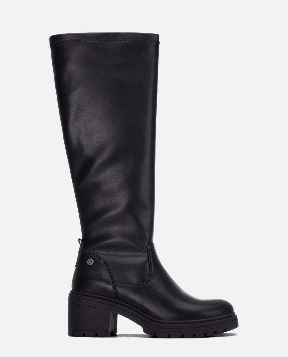 Bota de mujer con tacón ancho - Xti - Negro Negro-1
