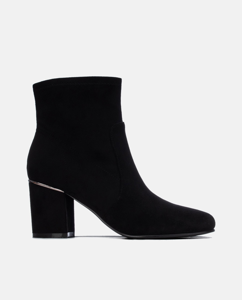 Botines de mujer de antelina - Xti - Negro Negro-1