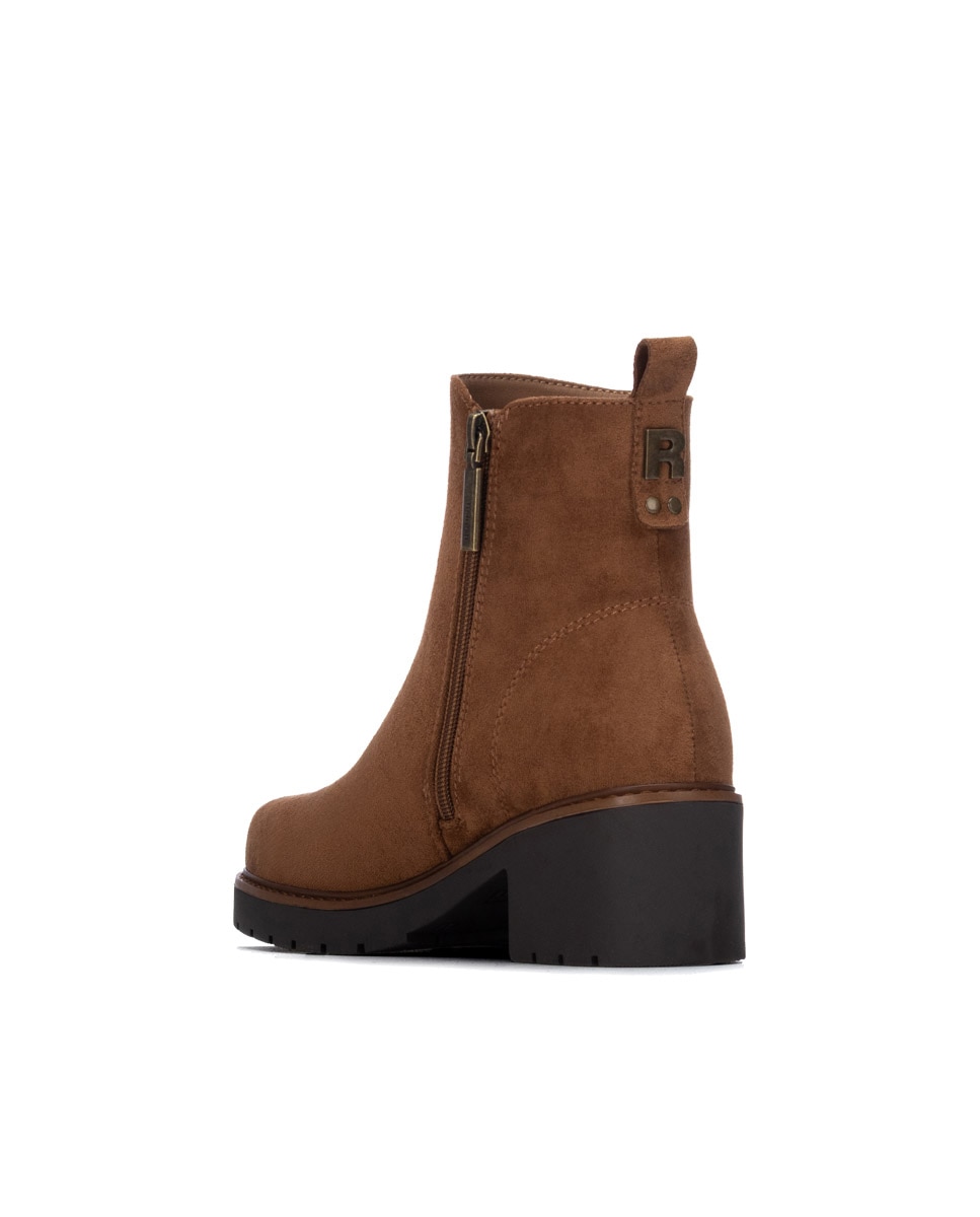 Botines de mujer con cremallera - Refresh - Camel Camel-2