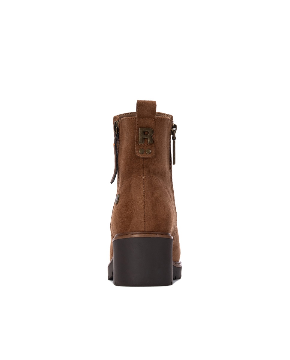 Botines de mujer con cremallera - Refresh - Camel Camel-5