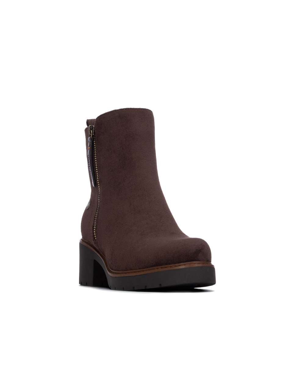 Botines de mujer con cremallera - Refresh - Marrón Marrón-3