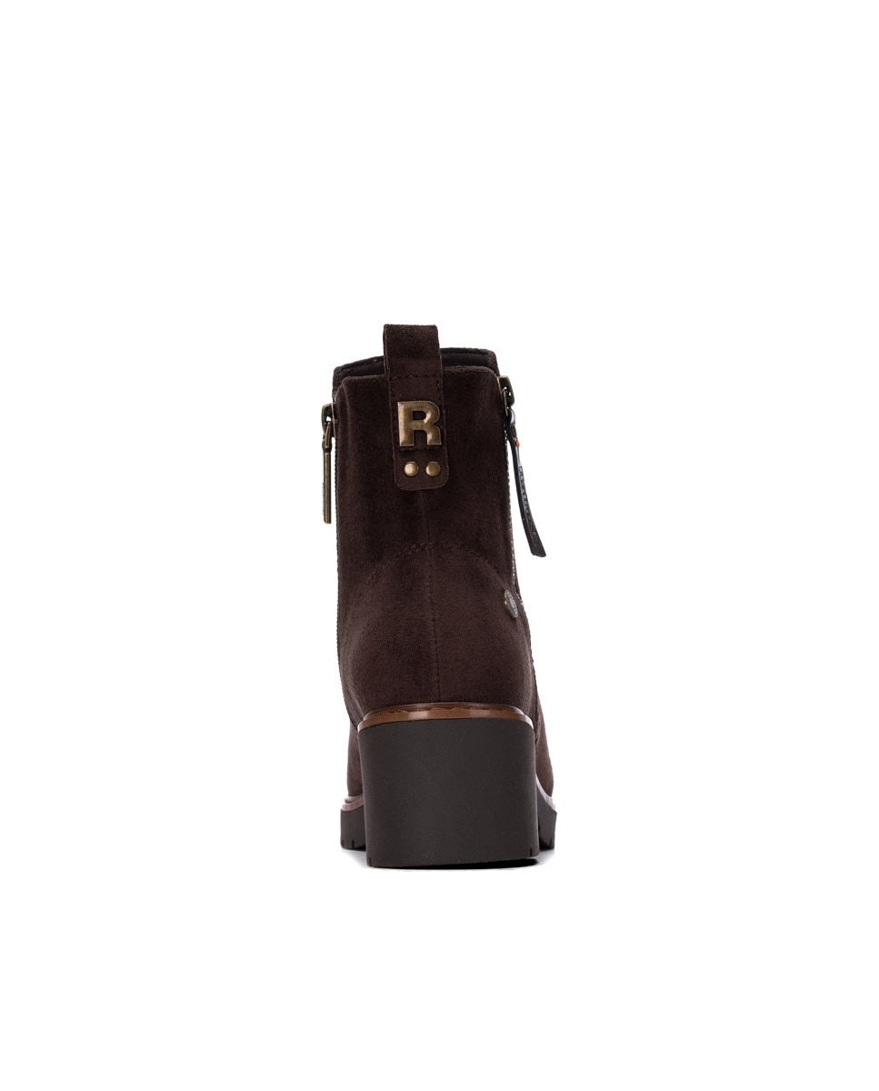 Botines de mujer con cremallera - Refresh - Marrón Marrón-5