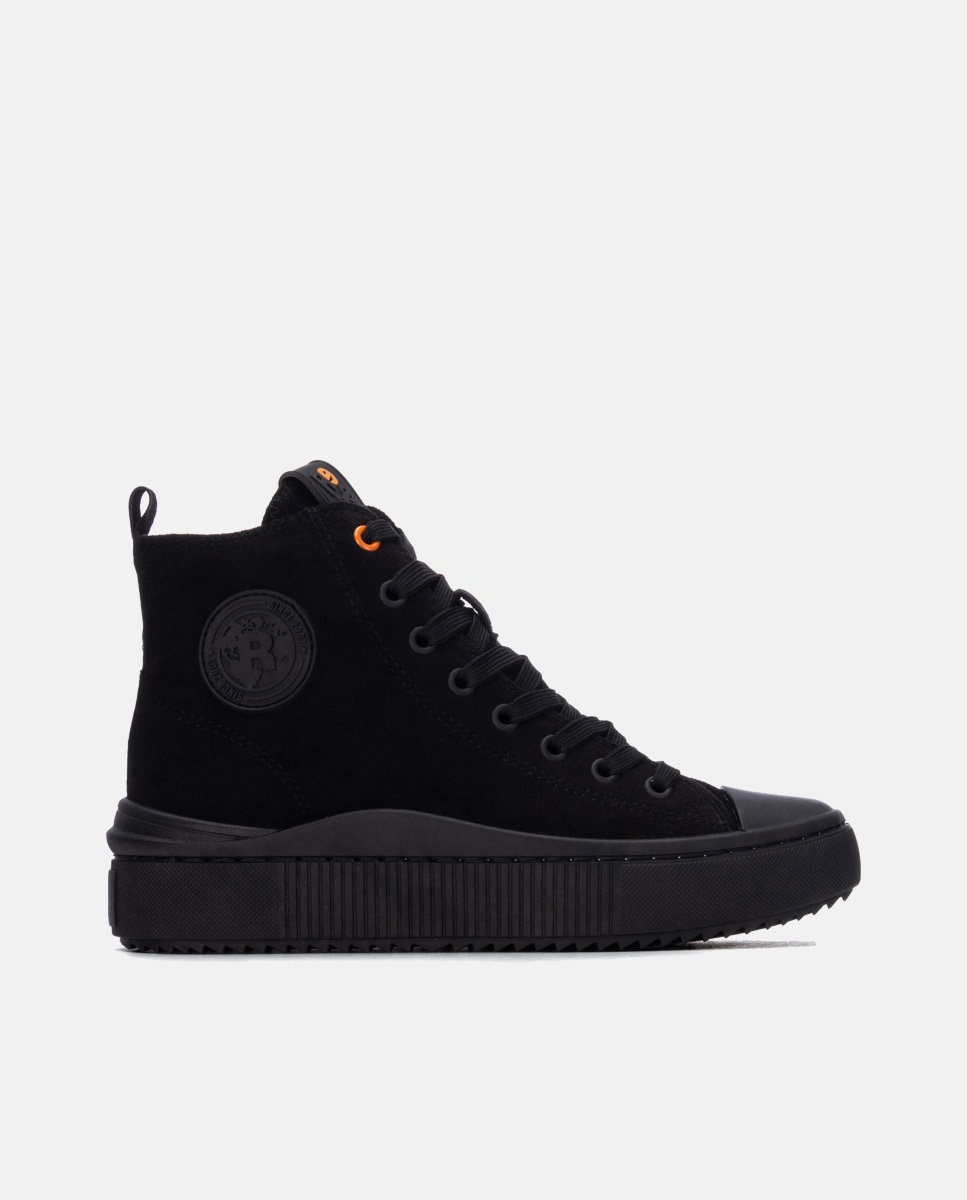 Botines de mujer con cordones - Refresh - Negro Negro-1