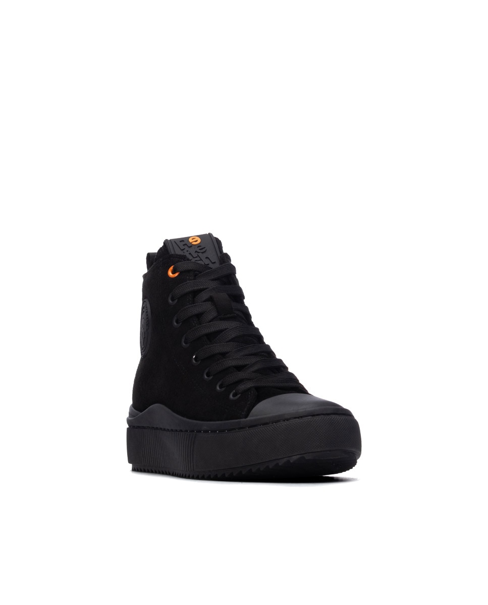 Botines de mujer con cordones - Refresh - Negro Negro-3