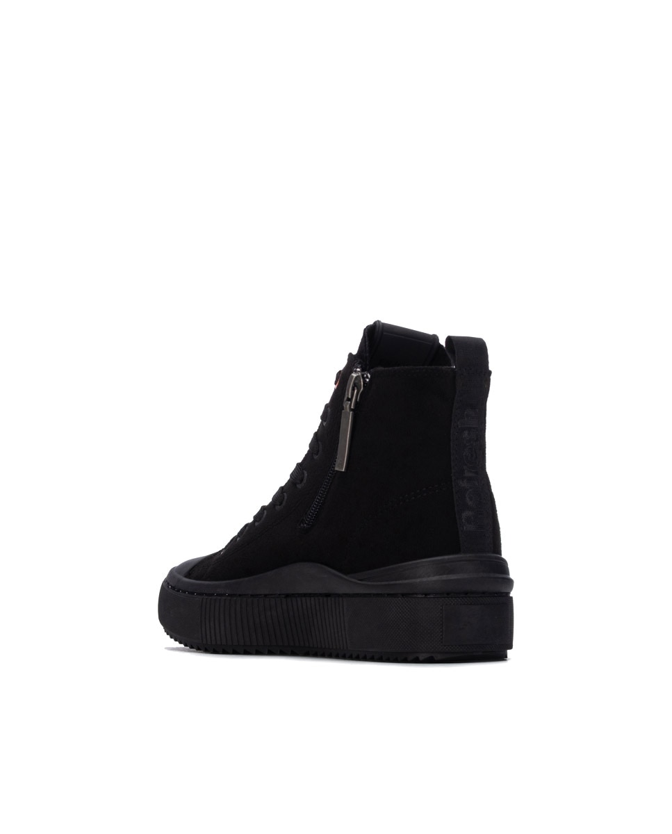 Botines de mujer con cordones - Refresh - Negro Negro-2