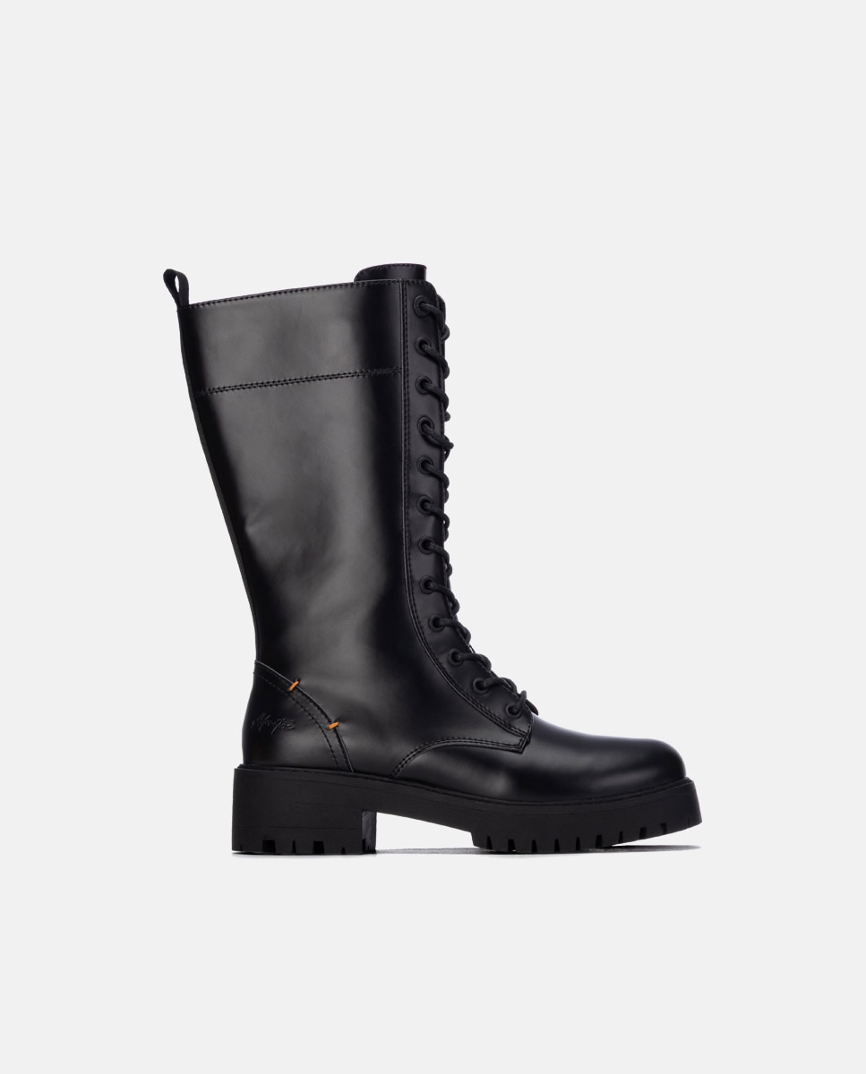Bota de mujer con cordones - Refresh - Negro Negro-1