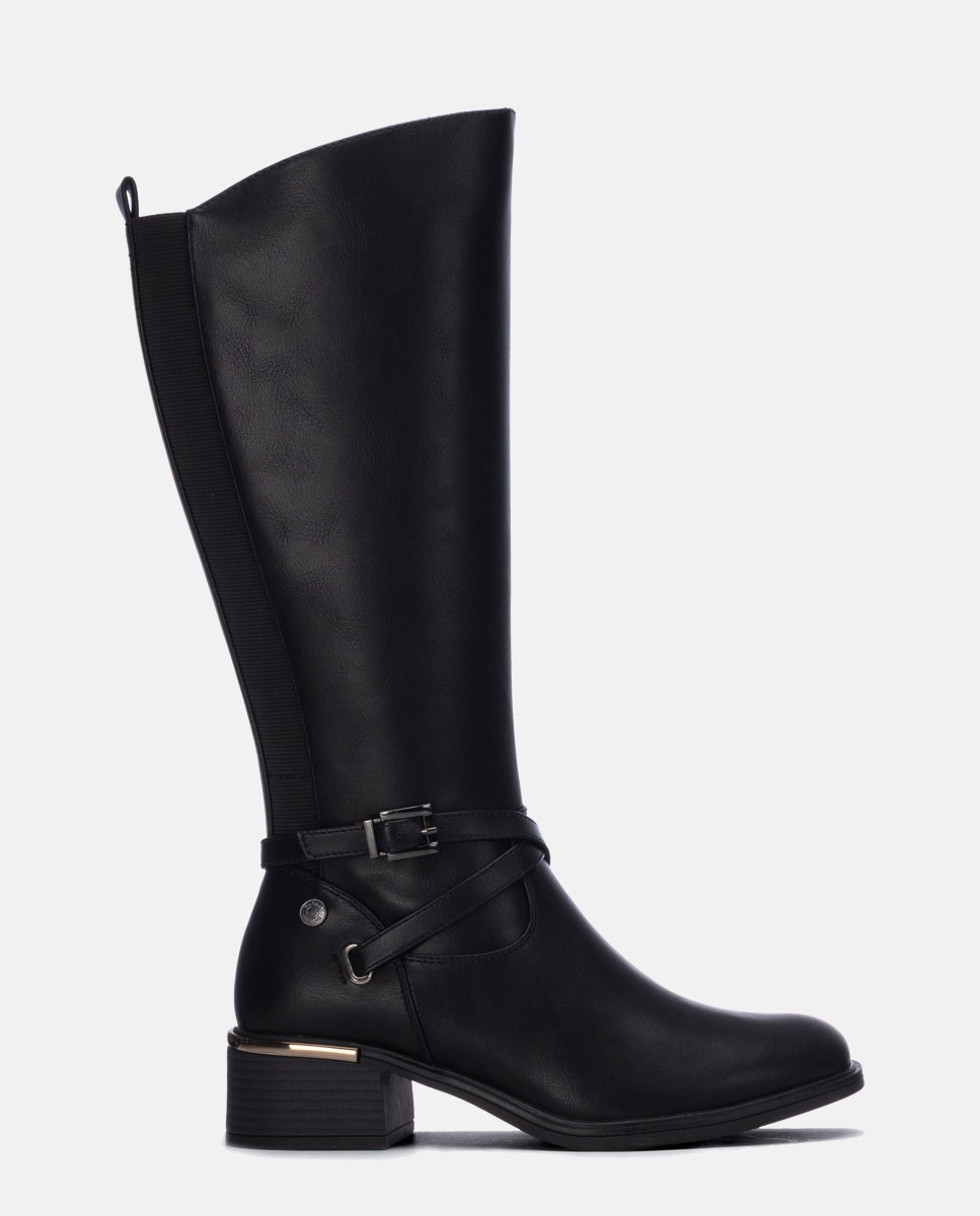 Bota de mujer con cremallera - Refresh - Negro Negro-1