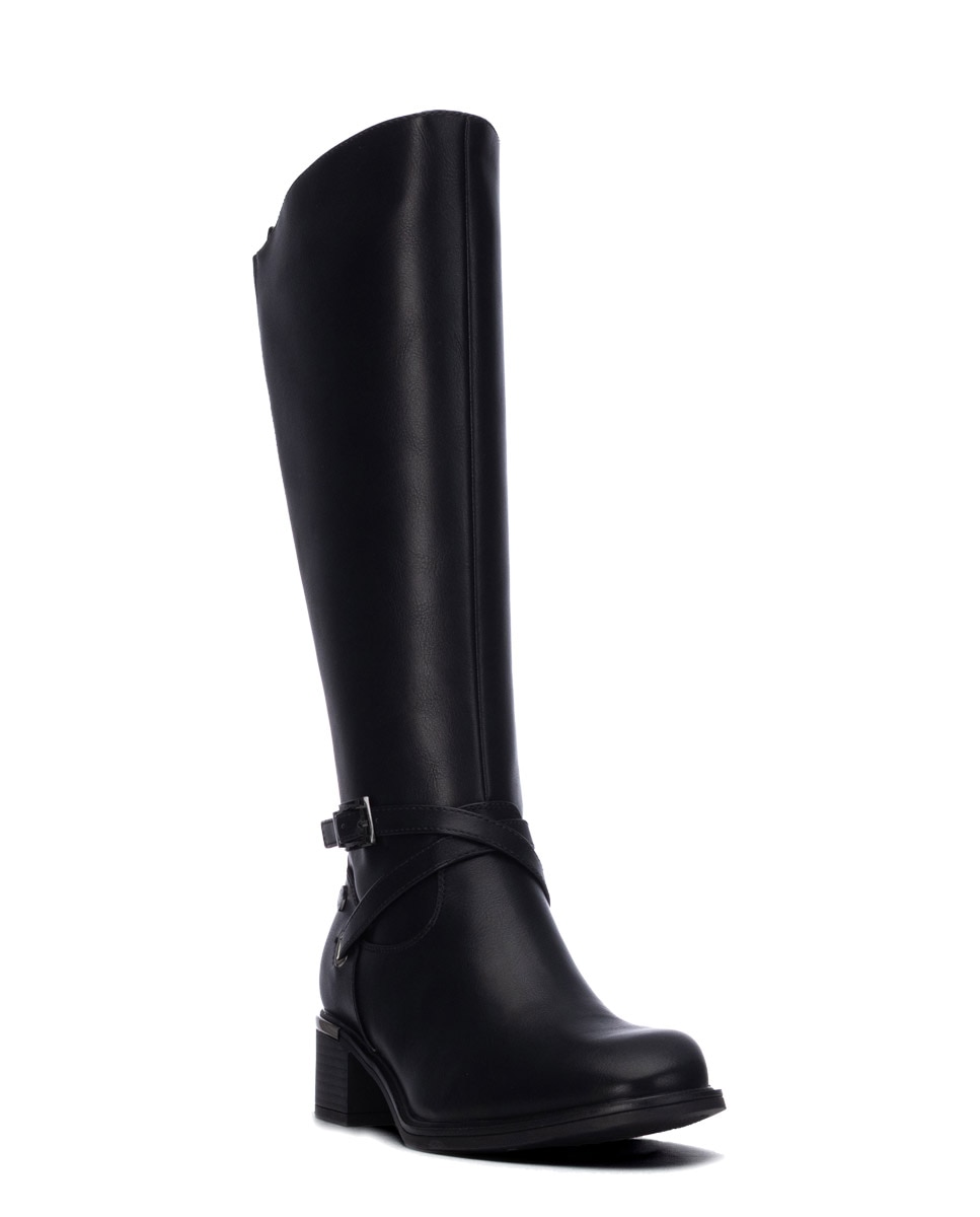 Bota de mujer con cremallera - Refresh - Negro Negro-3