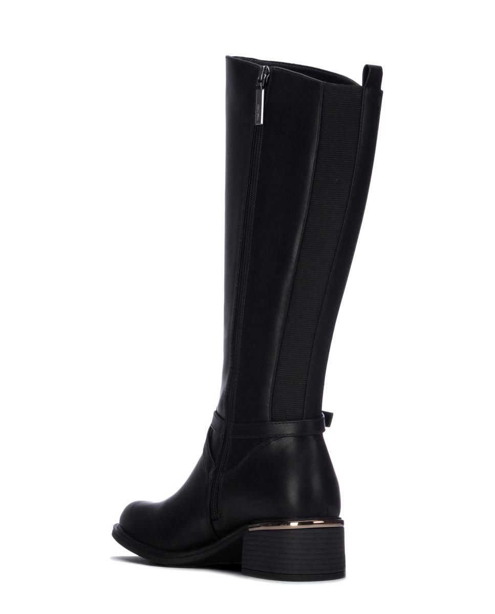 Bota de mujer con cremallera - Refresh - Negro Negro-2