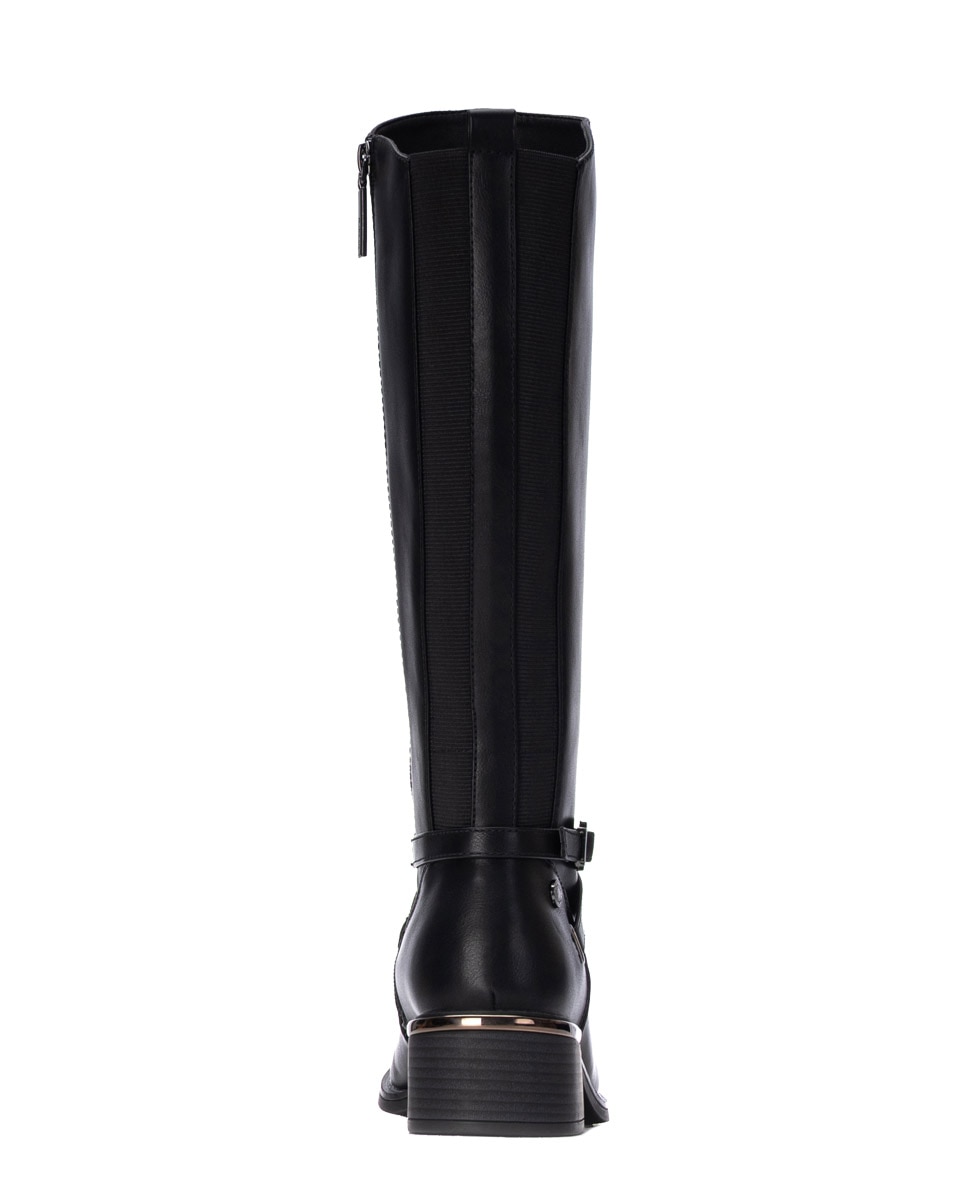 Bota de mujer con cremallera - Refresh - Negro Negro-5