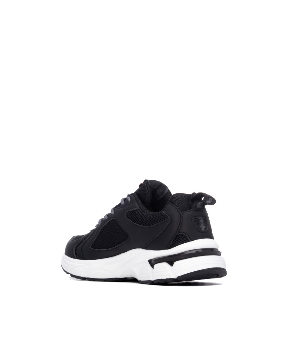 Zapatilla de mujer con cordones - Refresh - Negro Negro-2