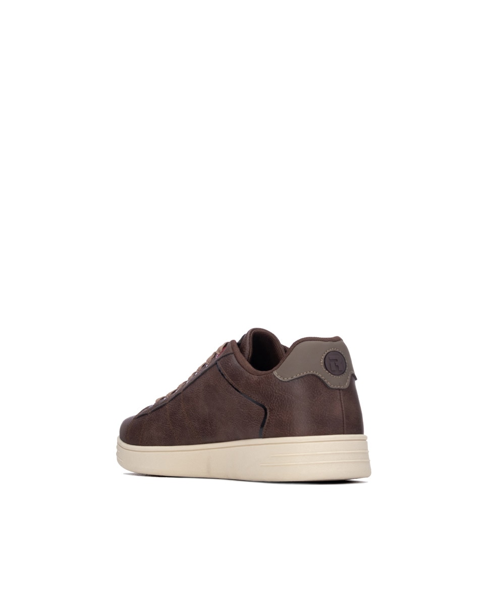 Zapatilla de hombre con cordones - Refresh - Marrón Marrón-2