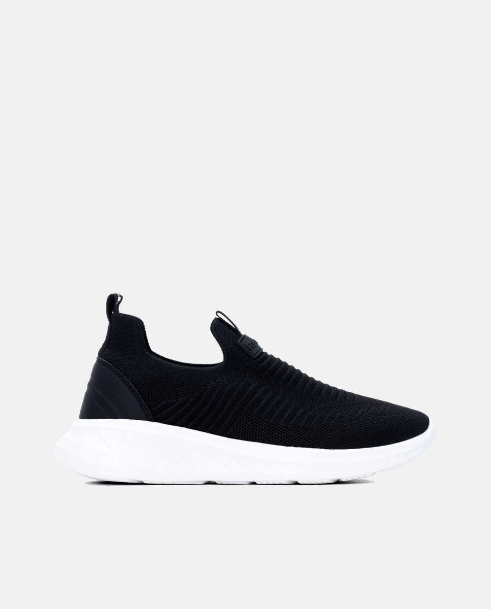 Zapatilla de mujer con cordones - Refresh - Negro Negro-1