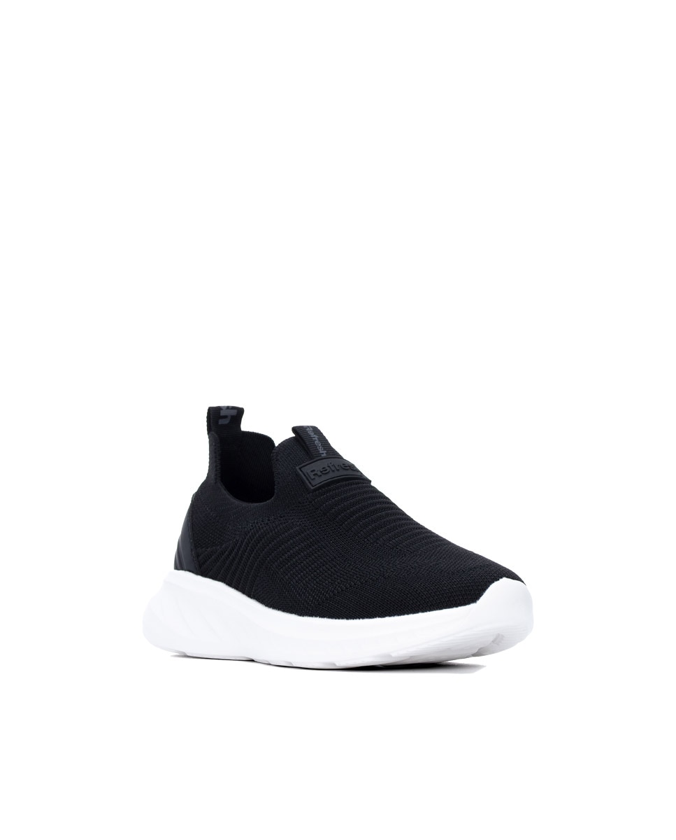 Zapatilla de mujer con cordones - Refresh - Negro Negro-3