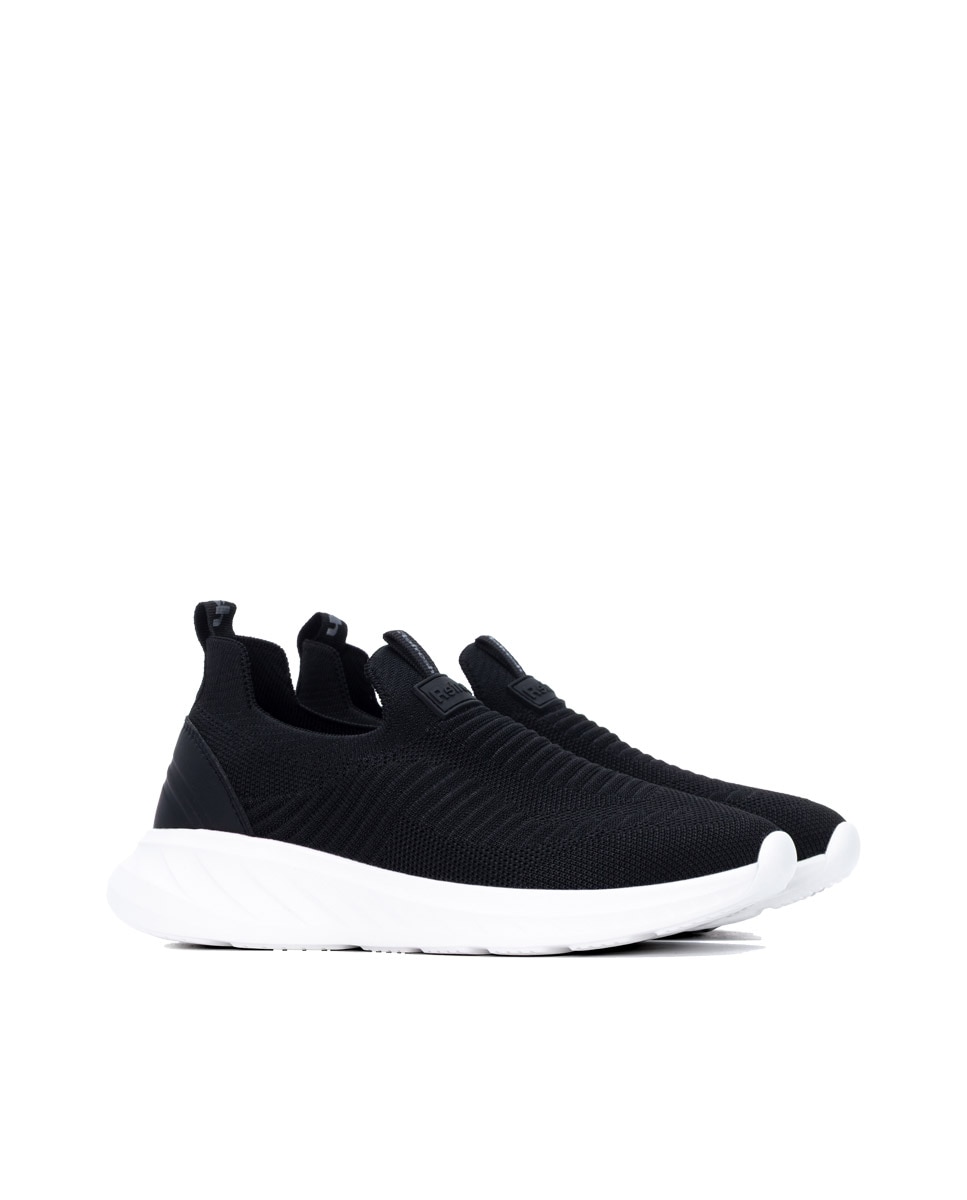 Zapatilla de mujer con cordones - Refresh - Negro Negro-4