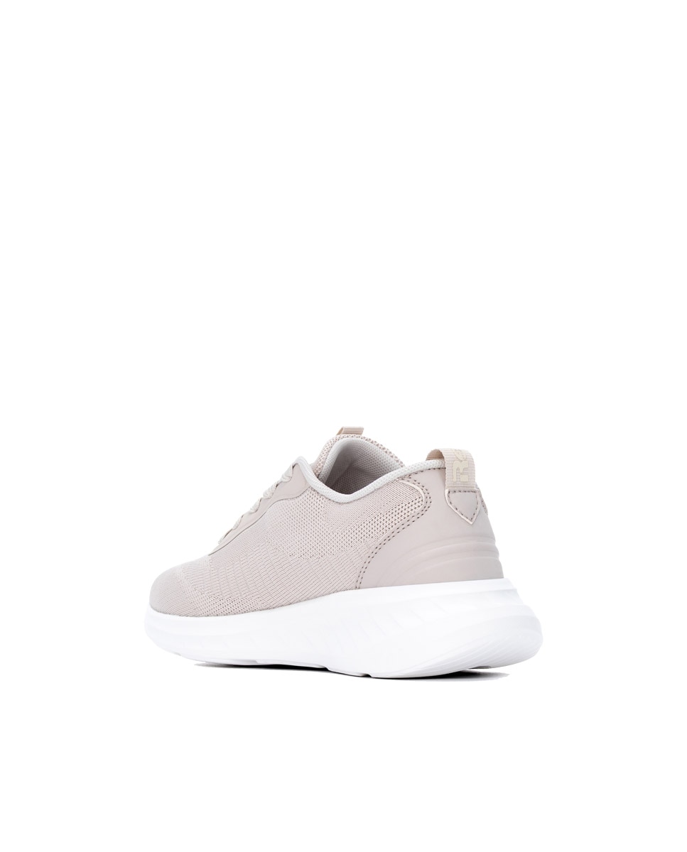 Zapatilla de mujer con cordones - Refresh - Beige Beige-2