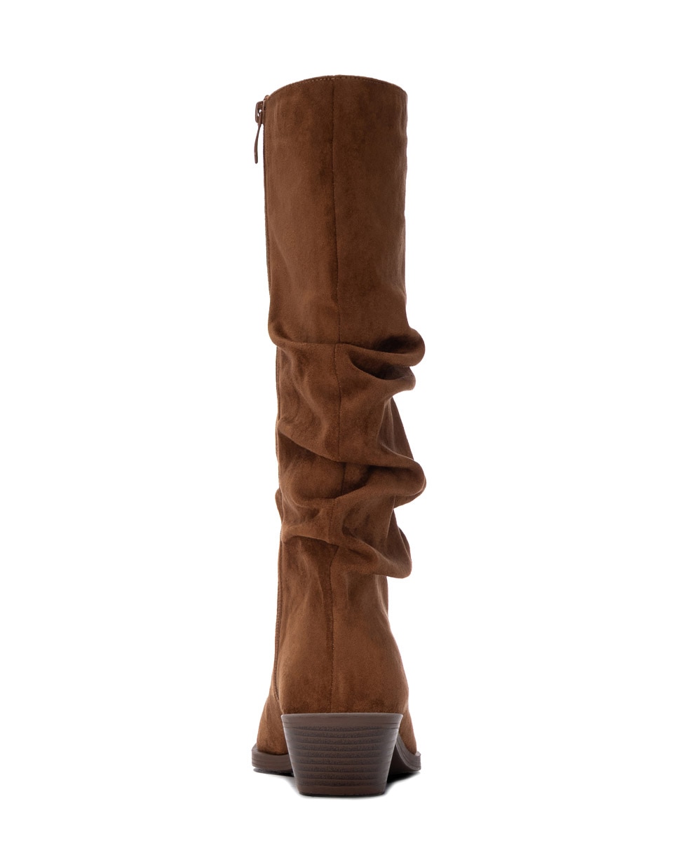 Bota de mujer cowboy con tacón bajo - Xti - Camel Camel-4