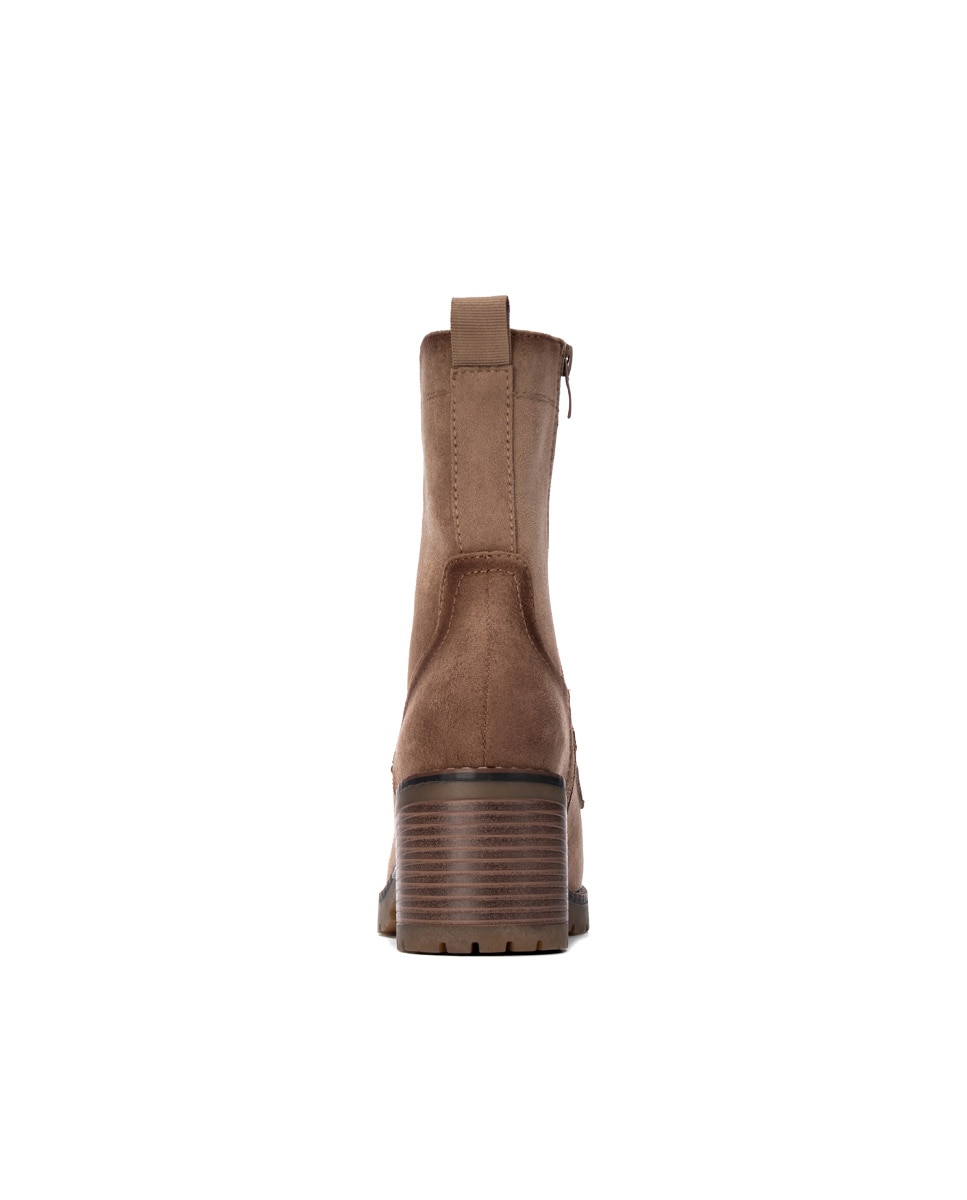 Botín de mujer con cordones - Xti - Marrón Marrón-5