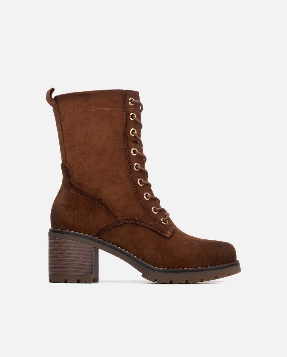 Botín de mujer con cordones - Xti - Camel Camel-1