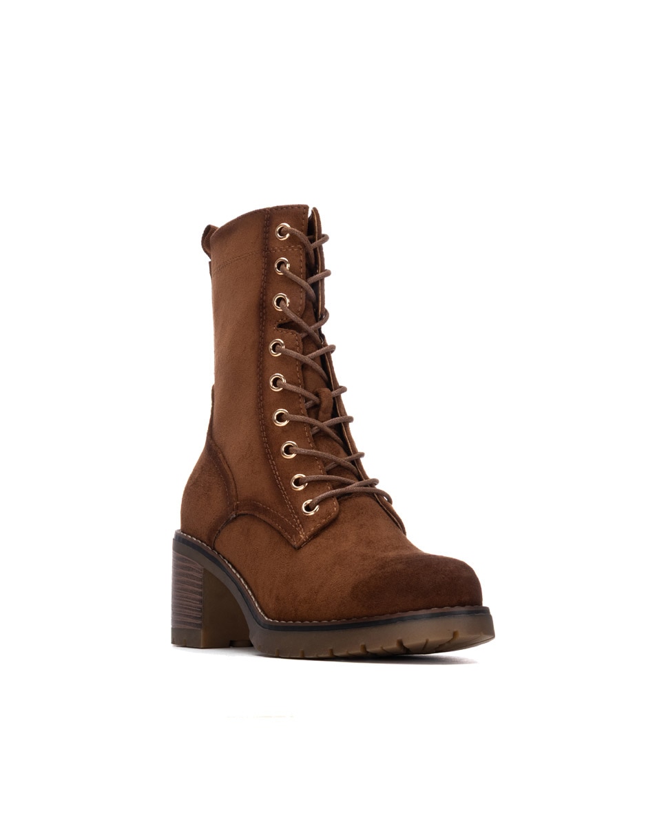 Botín de mujer con cordones - Xti - Camel Camel-3
