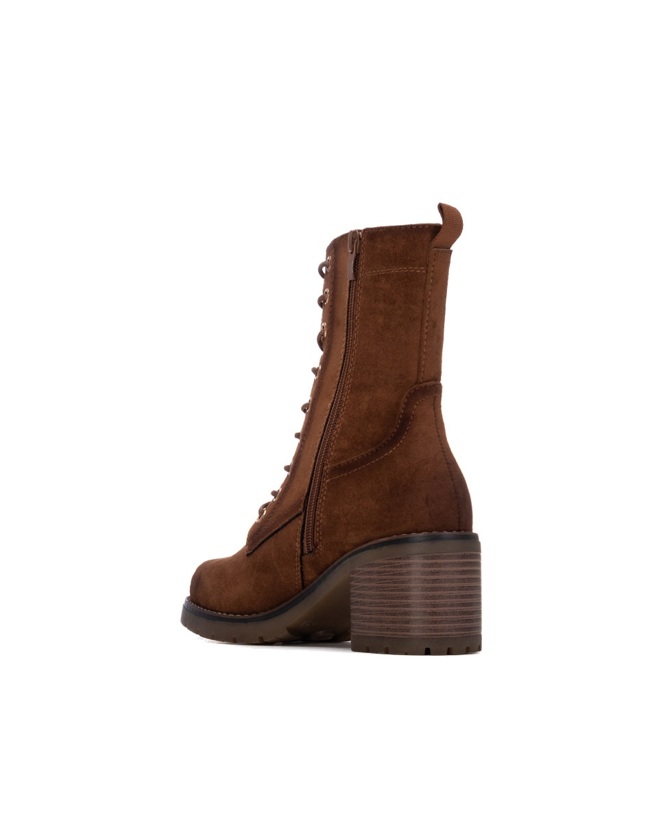 Botín de mujer con cordones - Xti - Camel Camel-2