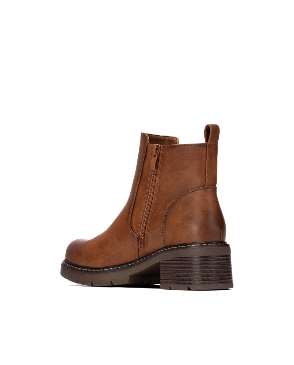 Botines de mujer con cremallera - Xti - Camel Camel-2