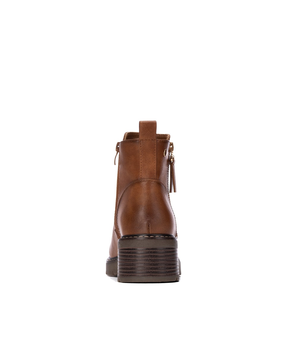 Botines de mujer con cremallera - Xti - Camel Camel-5