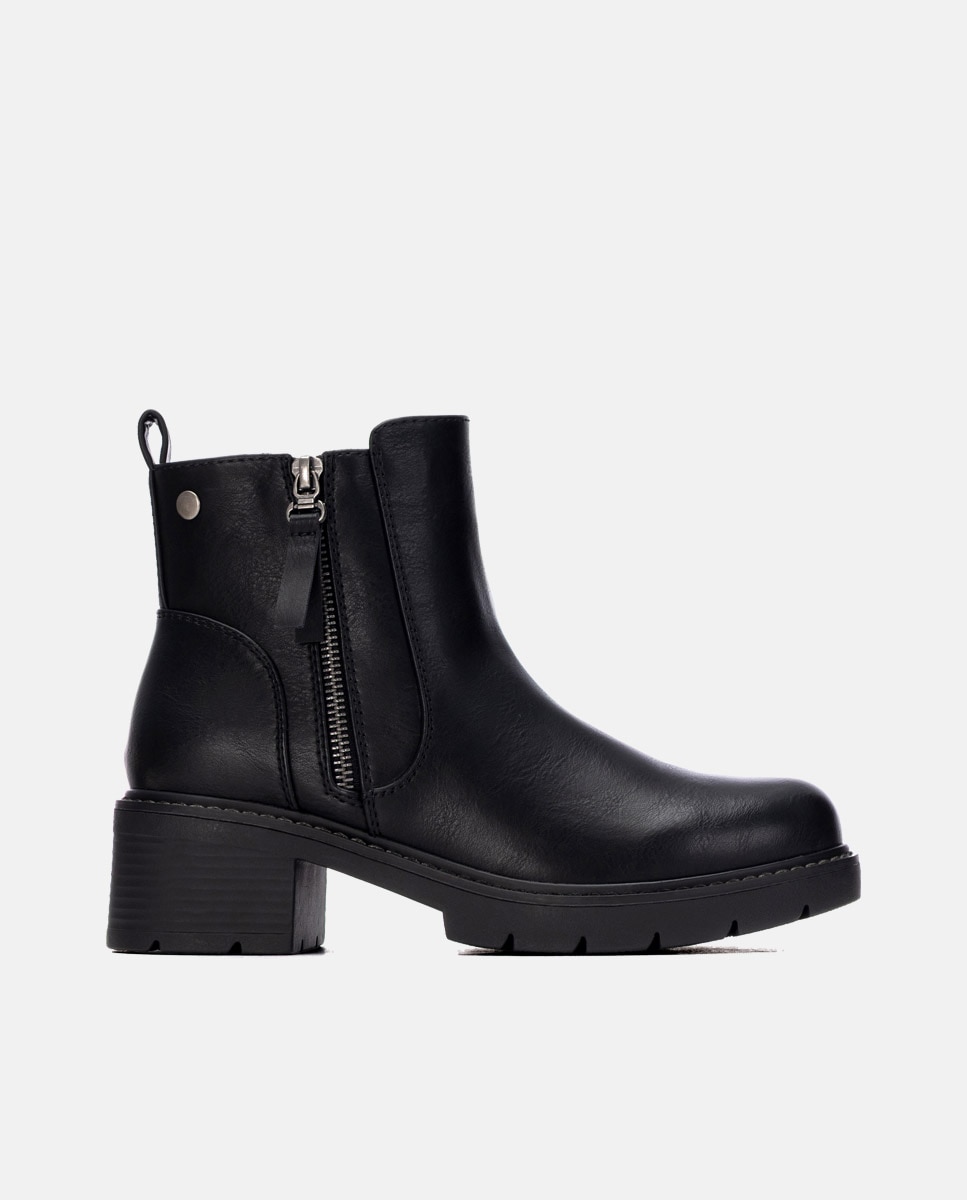 Botines de mujer con cremallera - Xti - Negro Negro-1