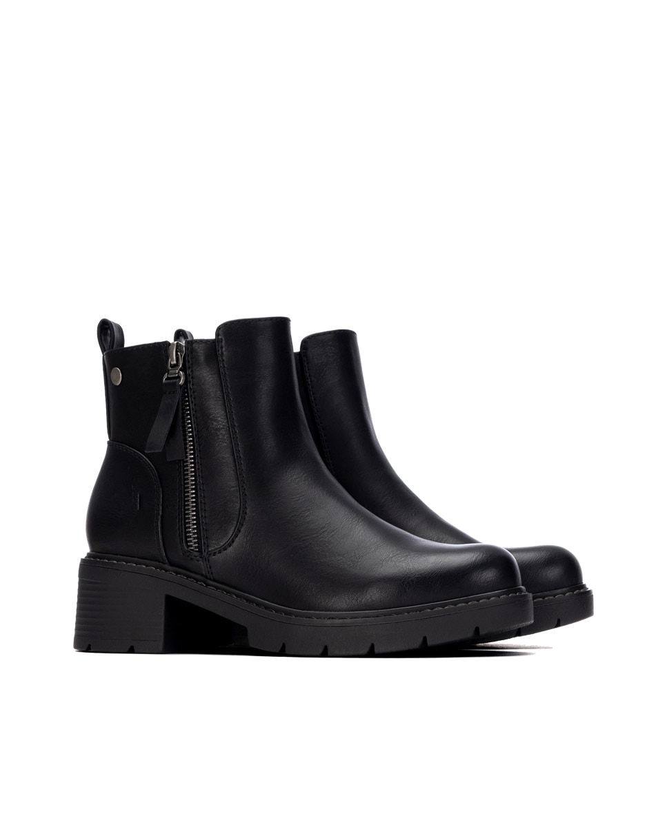 Botines de mujer con cremallera - Xti - Negro Negro-4
