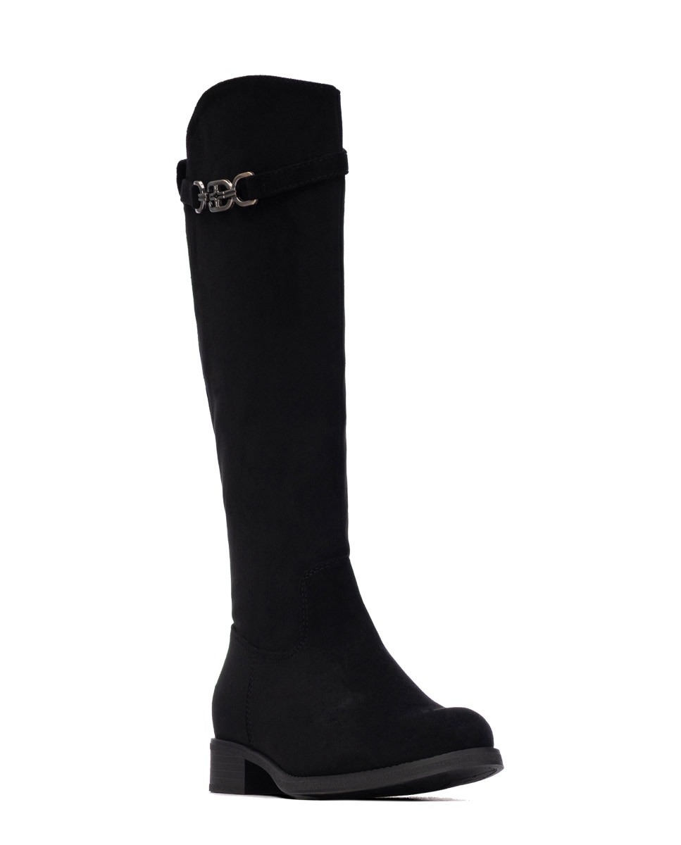 Bota alta de mujer plana - Xti - Negro Negro-3
