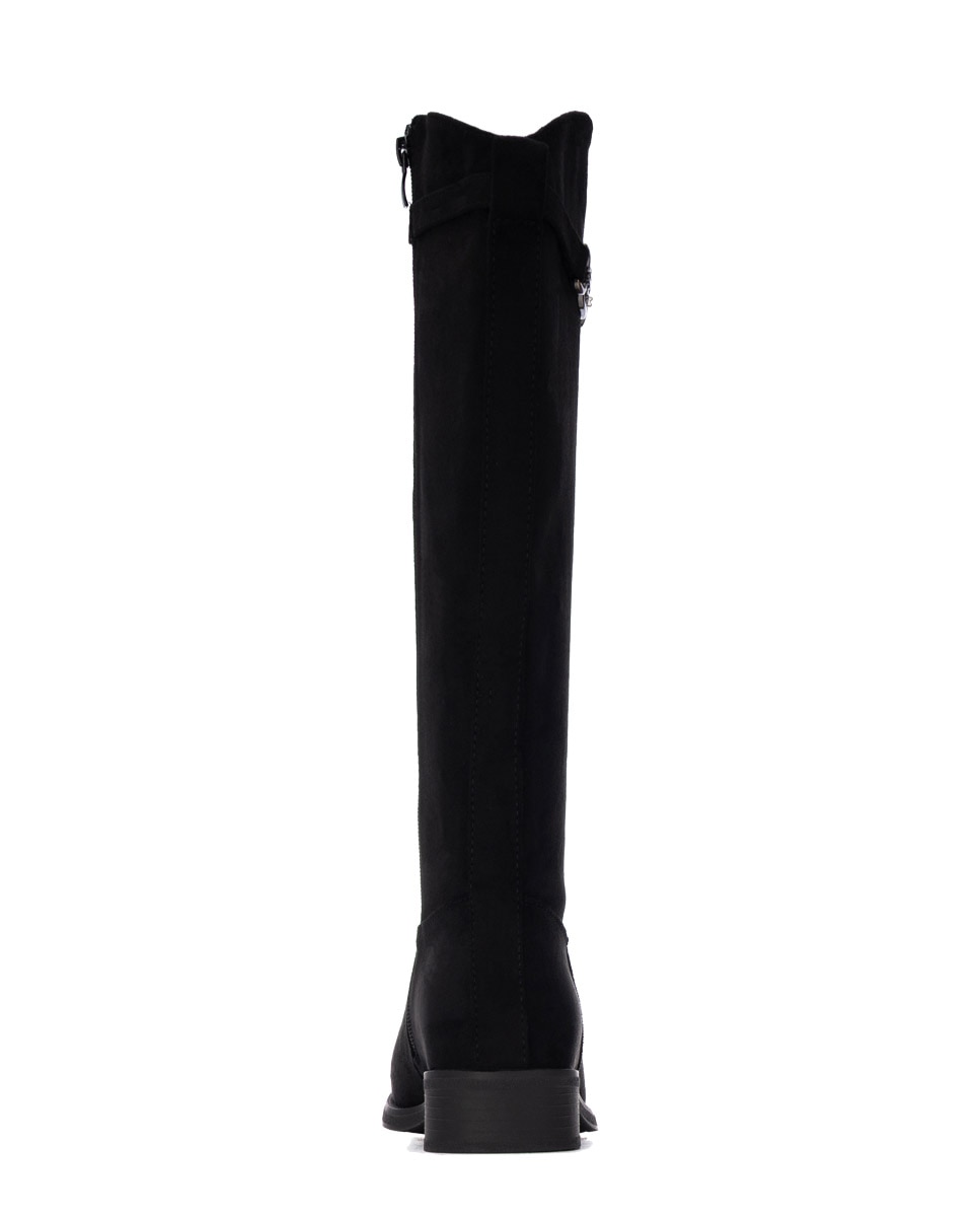 Bota alta de mujer plana - Xti - Negro Negro-5