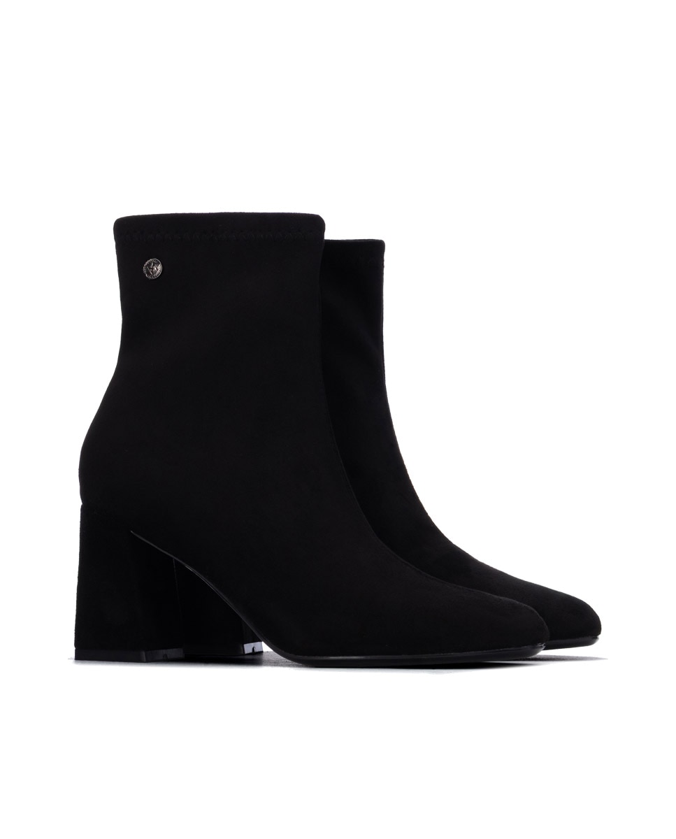 Botines de mujer con tacón - Xti - Negro Negro-4