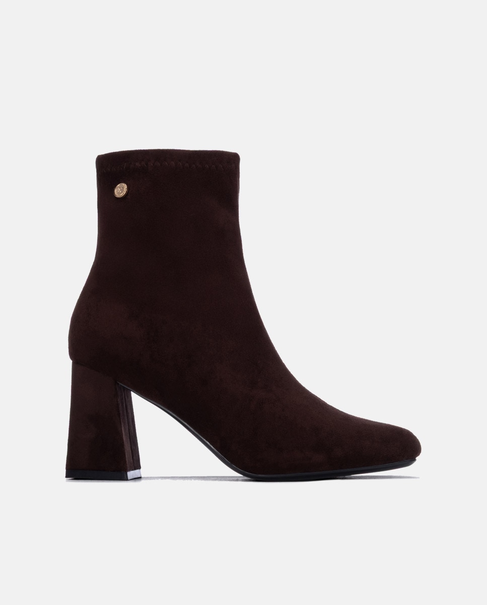 Botines de mujer con tacón - Xti - Marrón Marrón-1
