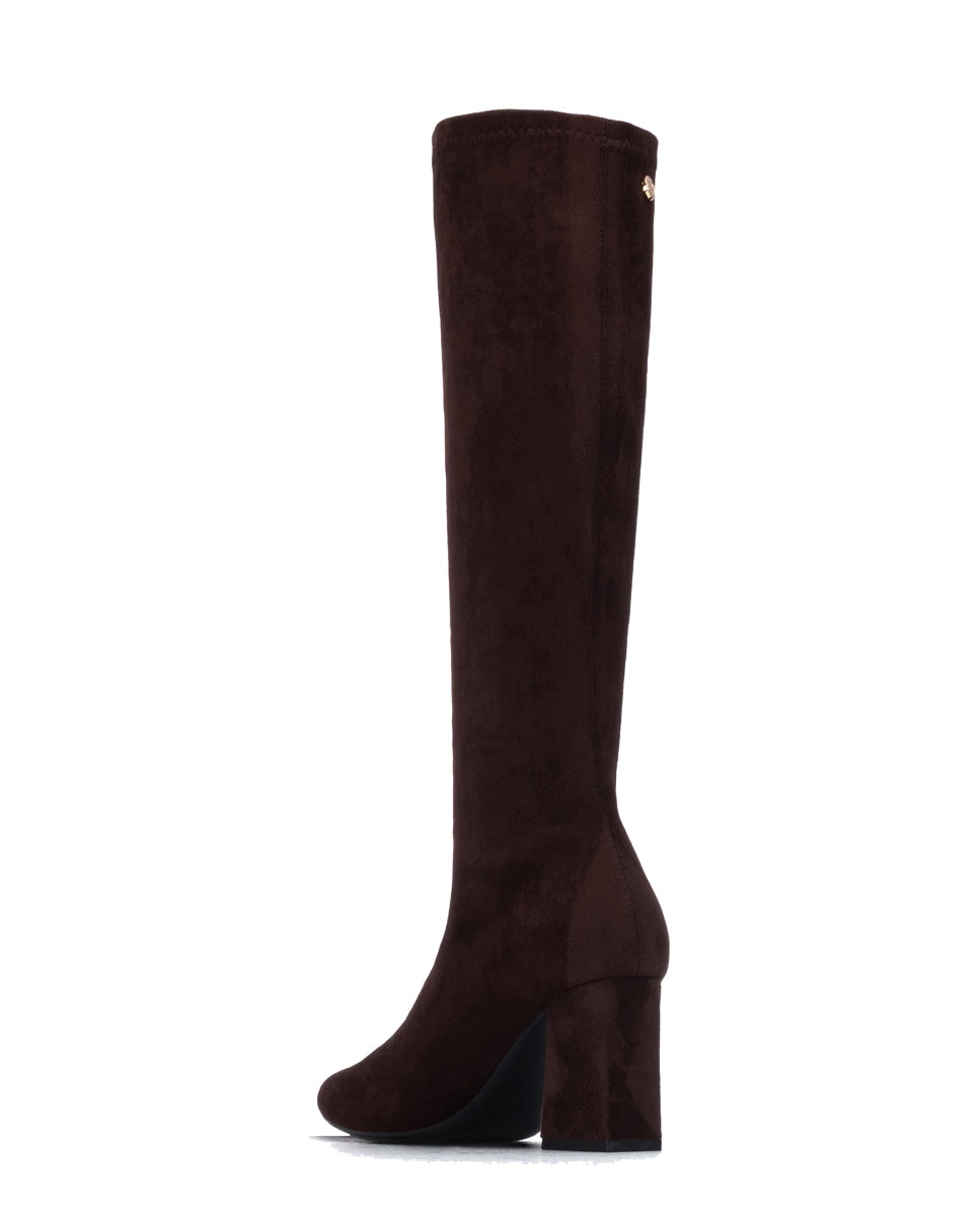 Bota de mujer con cremallera y tacón - Xti - Marrón Marrón-2