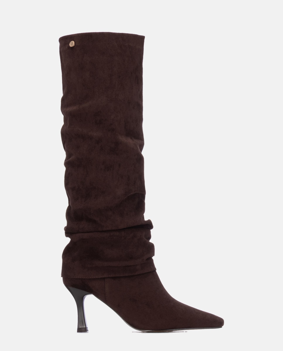 Bota de mujer con tacón fino - Xti - Marrón Marrón-1