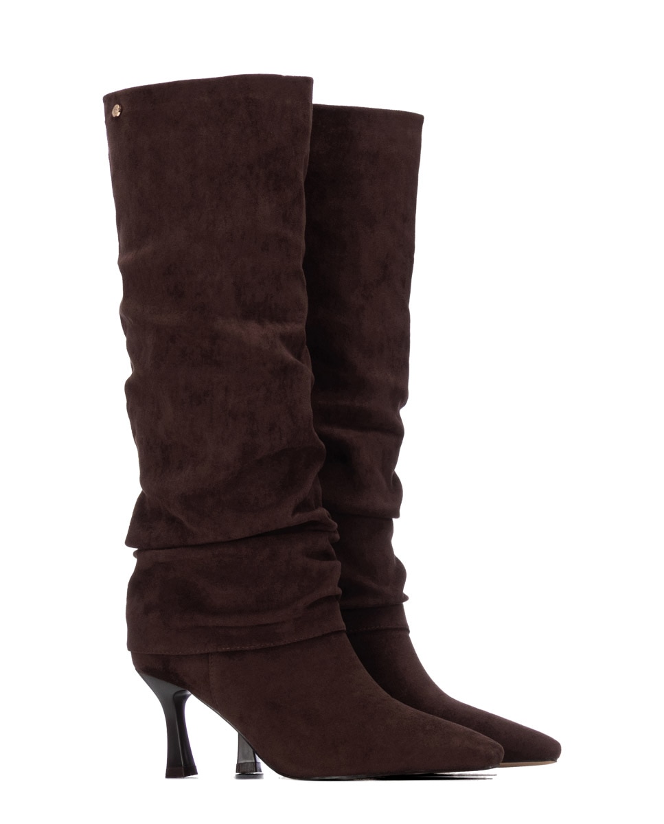 Bota de mujer con tacón fino - Xti - Marrón Marrón-4