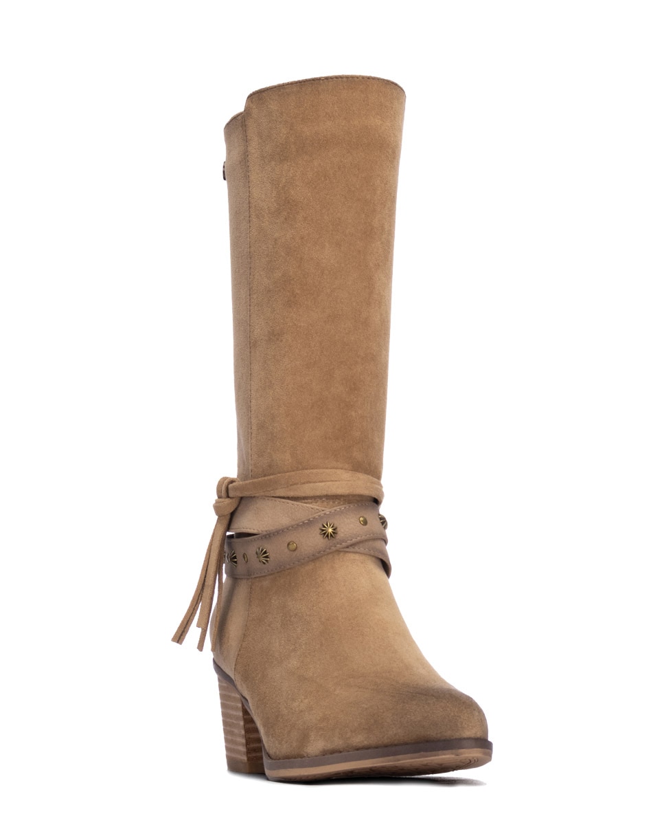 Bota de mujer con cremallera - Refresh - Beige Beige-3