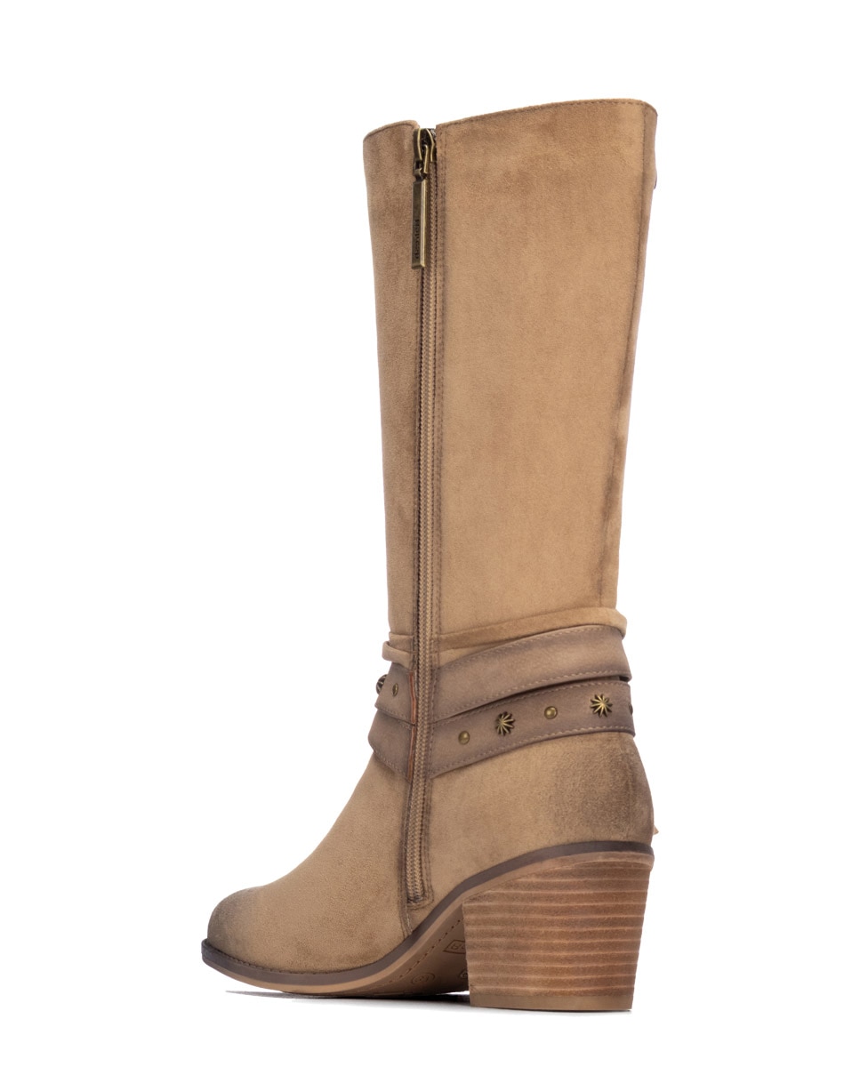 Bota de mujer con cremallera - Refresh - Beige Beige-2