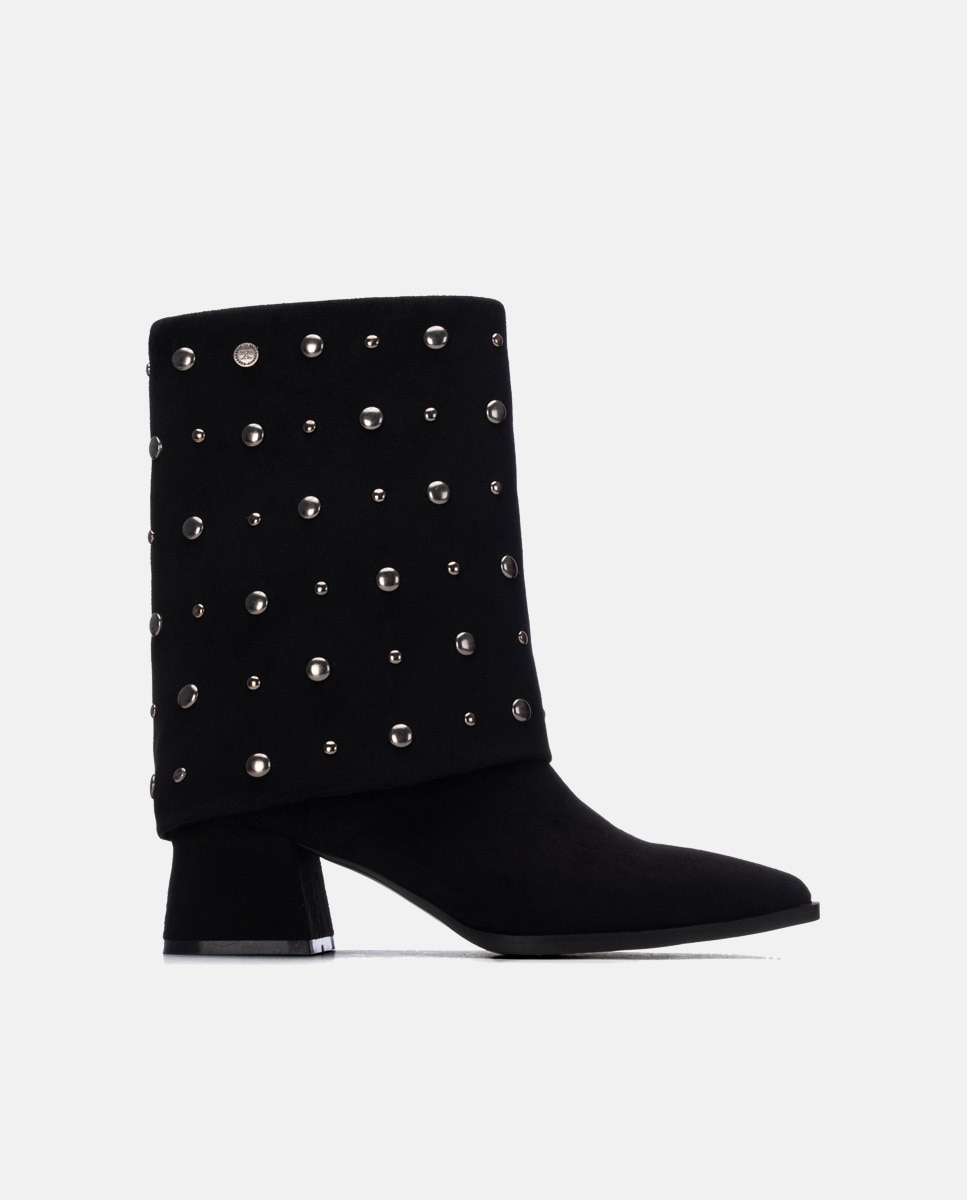 Botines de mujer con tacón - Xti - Negro Negro-1