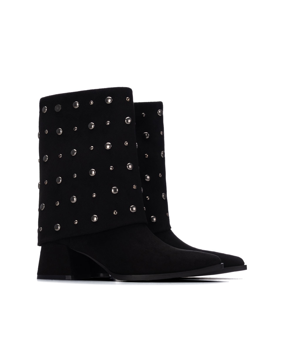 Botines de mujer con tacón - Xti - Negro Negro-5