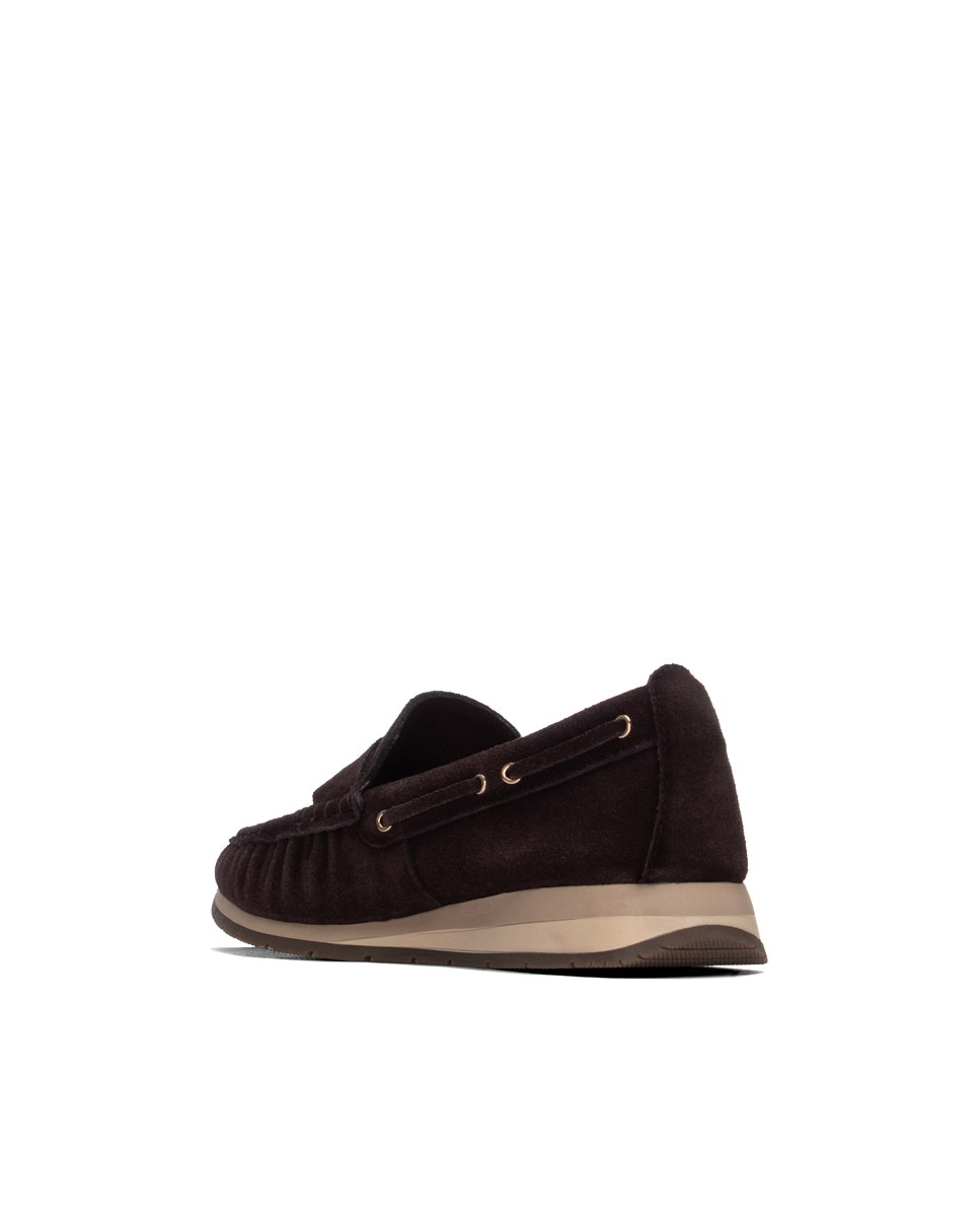 Mocasín de mujer de piel - Carmela - Marrón Marrón-2