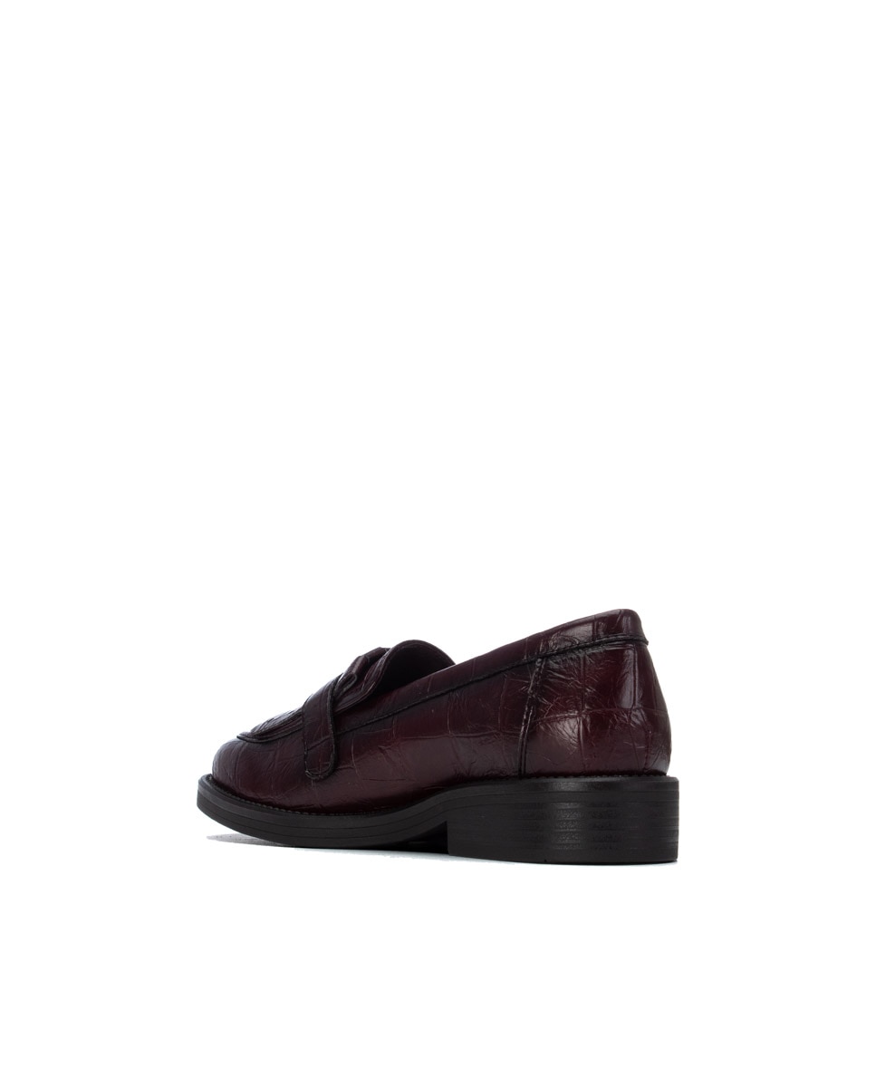 Mocasín de mujer de piel - Carmela - Burdeos Burdeos-2