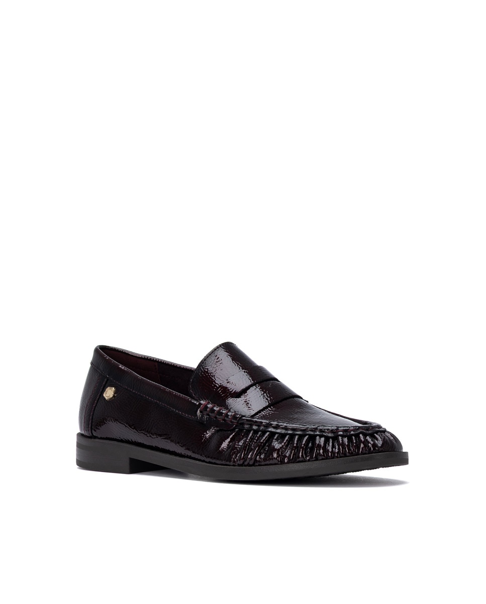 Mocasín de mujer de piel - Carmela - Burdeos Burdeos-3