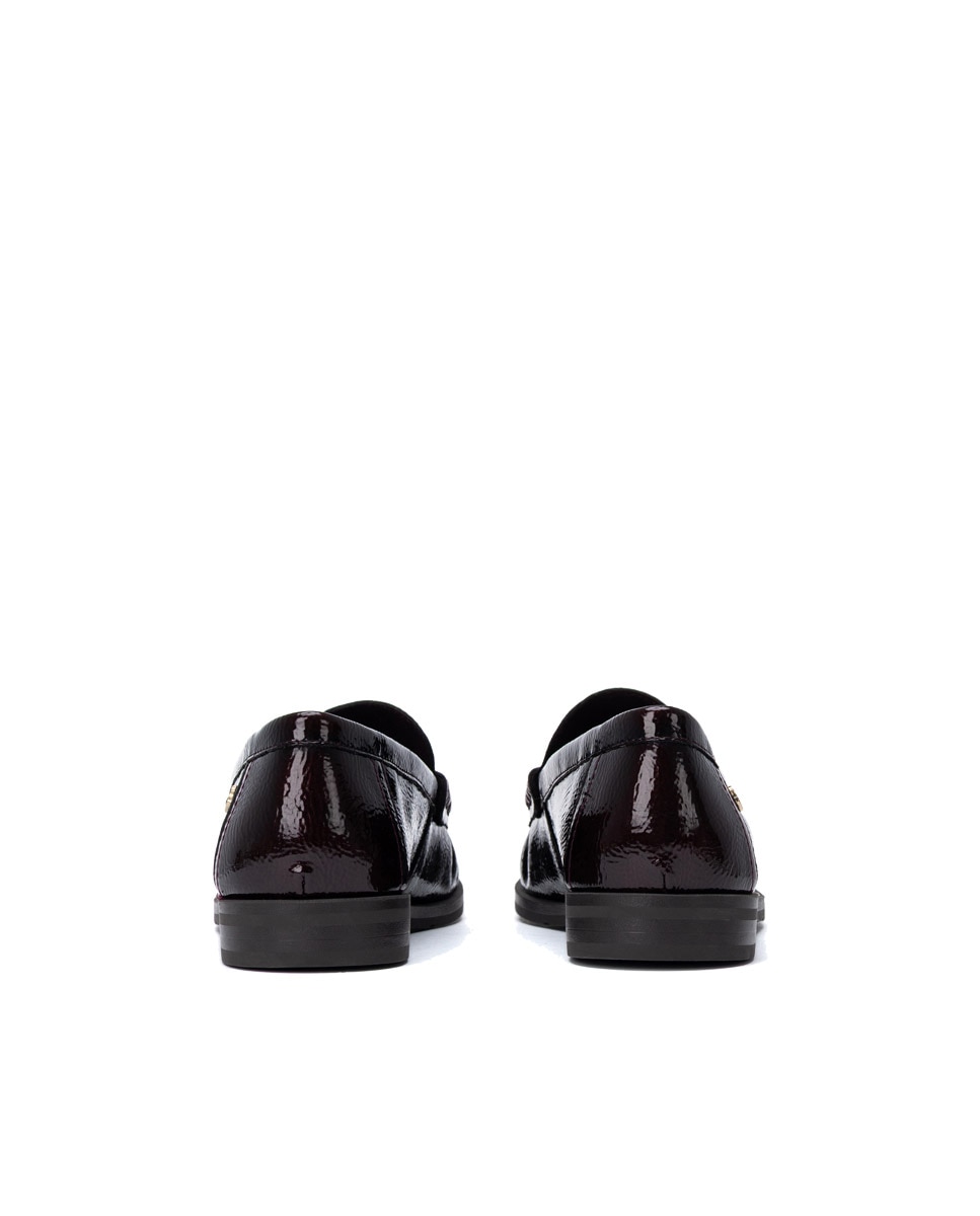 Mocasín de mujer de piel - Carmela - Burdeos Burdeos-5