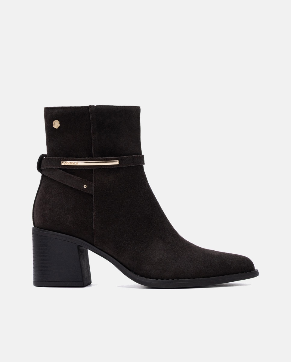 Botines de mujer con cremallera - Carmela - Marrón Marrón-1