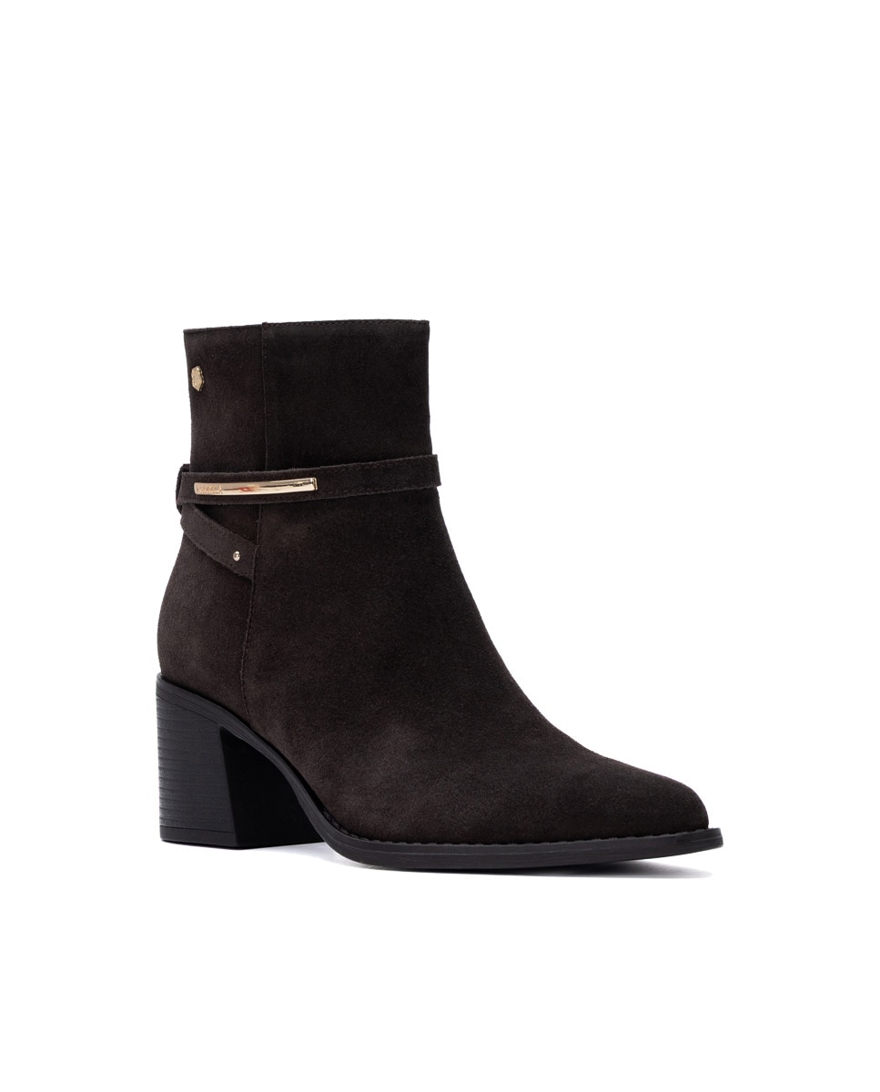 Botines de mujer con cremallera - Carmela - Marrón Marrón-3